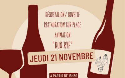 Soirée Beaujolais nouveau – Jeudi 21 novembre